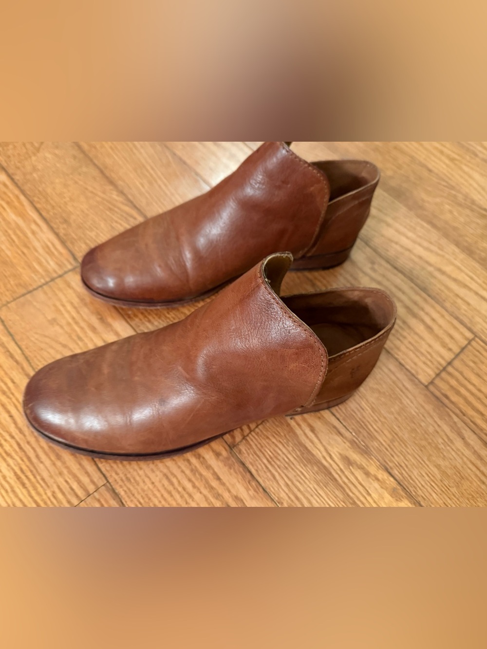 Frye Elyssa Women's 8 M Cognac Leather Shooties Ankle Boot Booties